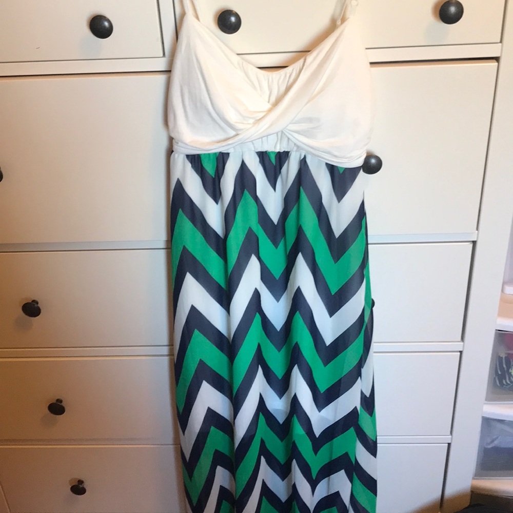 Banana Chevron Maxi Dress